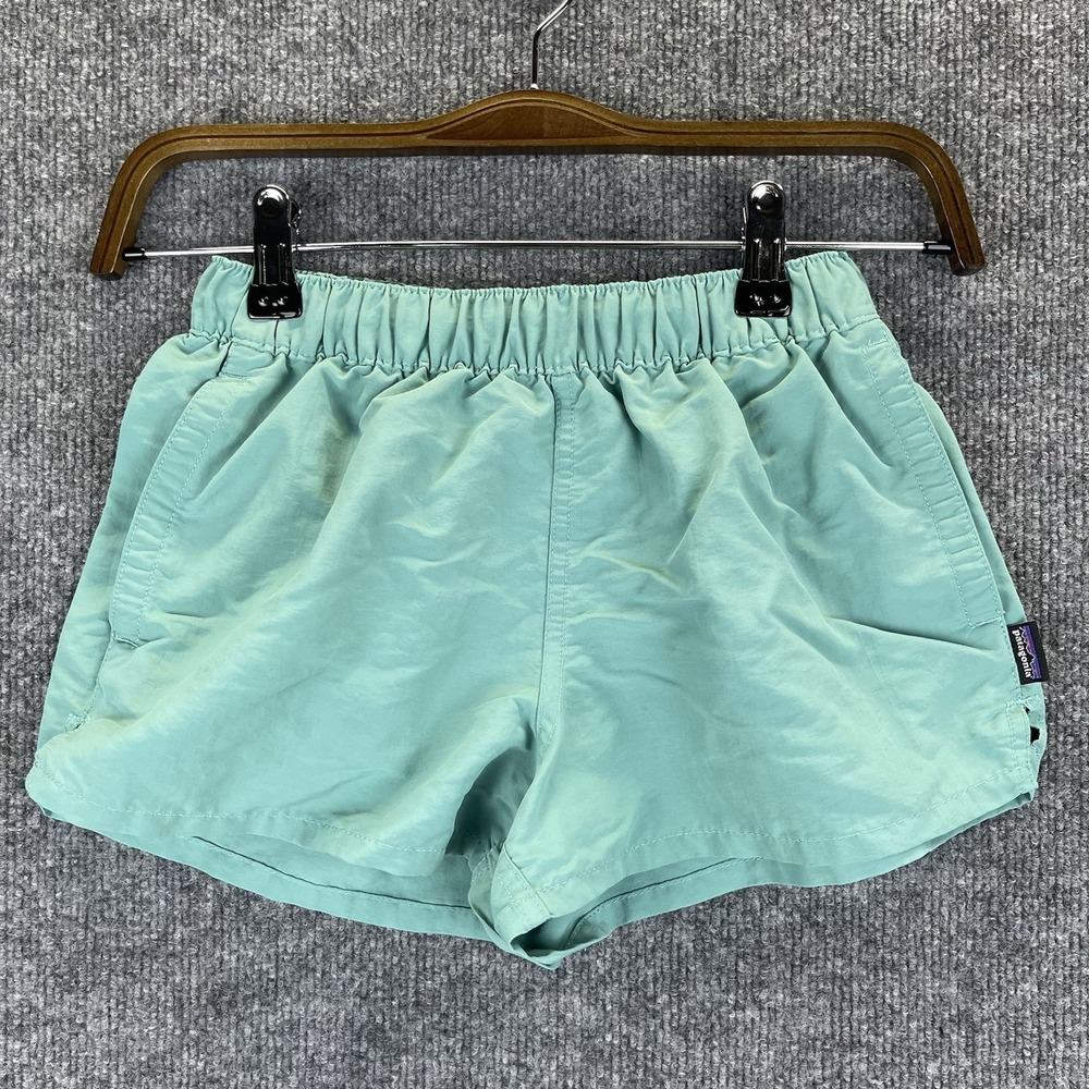 Patagonia Shorts Womens XXS Teal Green Color Elastic Waist Summer Activewear
